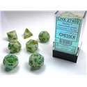 CHX27409 Marble Polyhedral Green dark green 7-Die Set