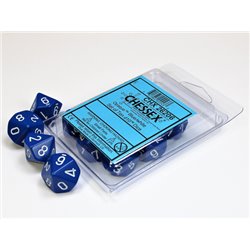 CHX26206 Opaque Blue/white Set d10 (10)