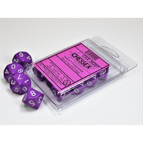 CHX26207 Opaque Purple/white Set d10 (10)