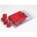 CHX26204 Opaque Red/white Set d10 (10)