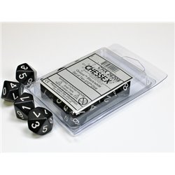 CHX26208 Opaque Black/white Set d10 (10)