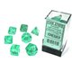 CHX27575 Borealis Light Green/gold Glows in the Dark Polyhedral 7 Die Set