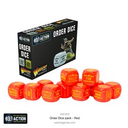 Bolt Action Orders Dice pack RED 12